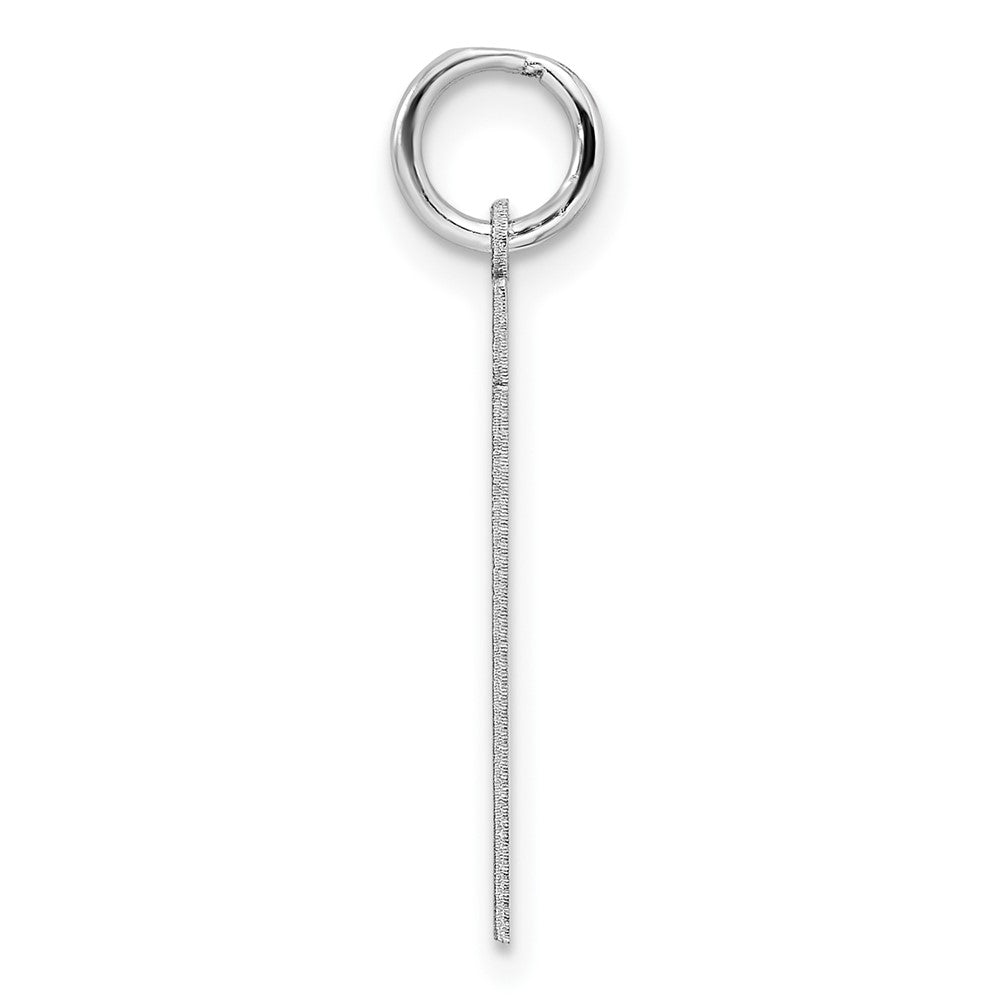 Sterling Silver/Rhodium-plated Polished Number 21 Charm