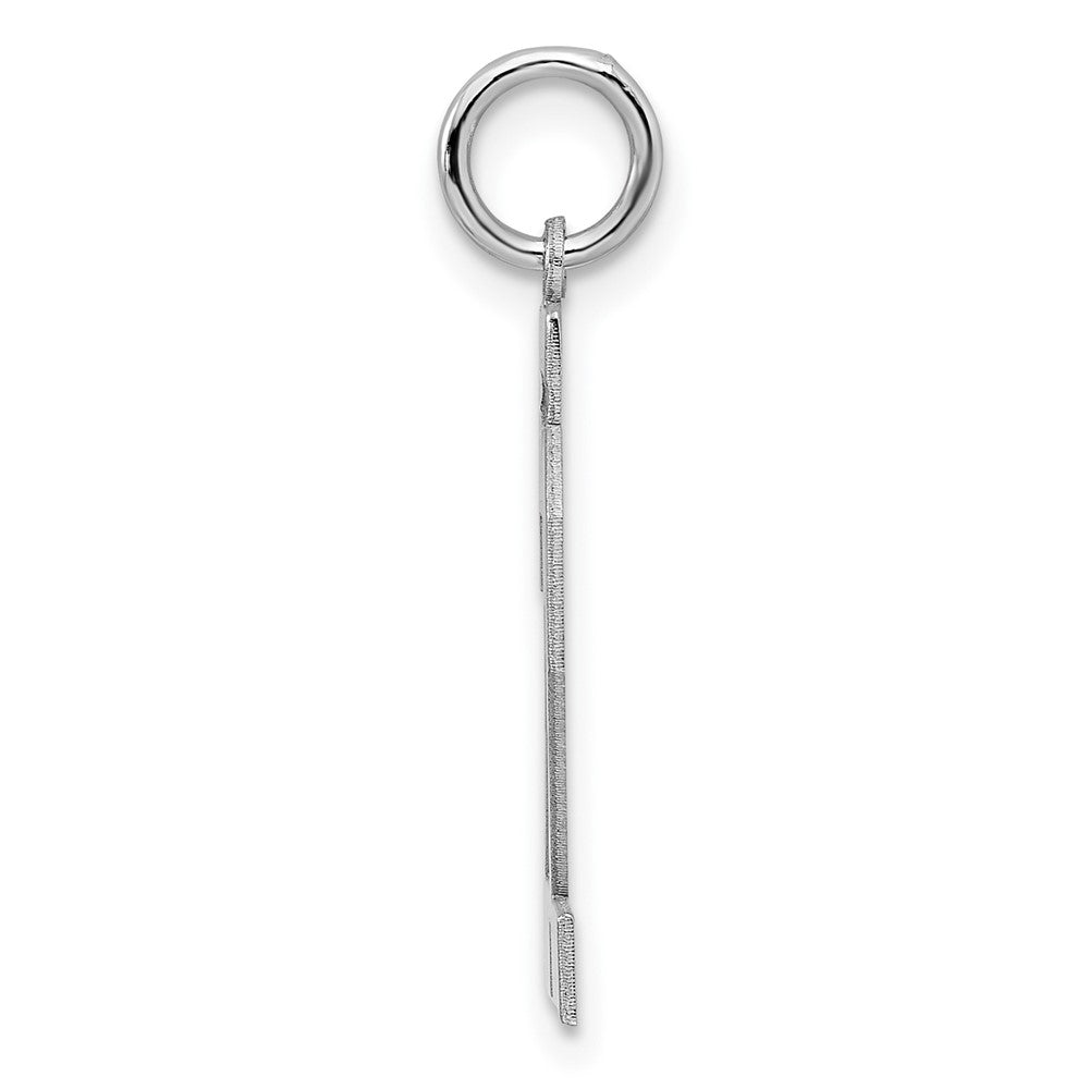 Sterling Silver/Rhodium-plated Polished Number 22 Charm