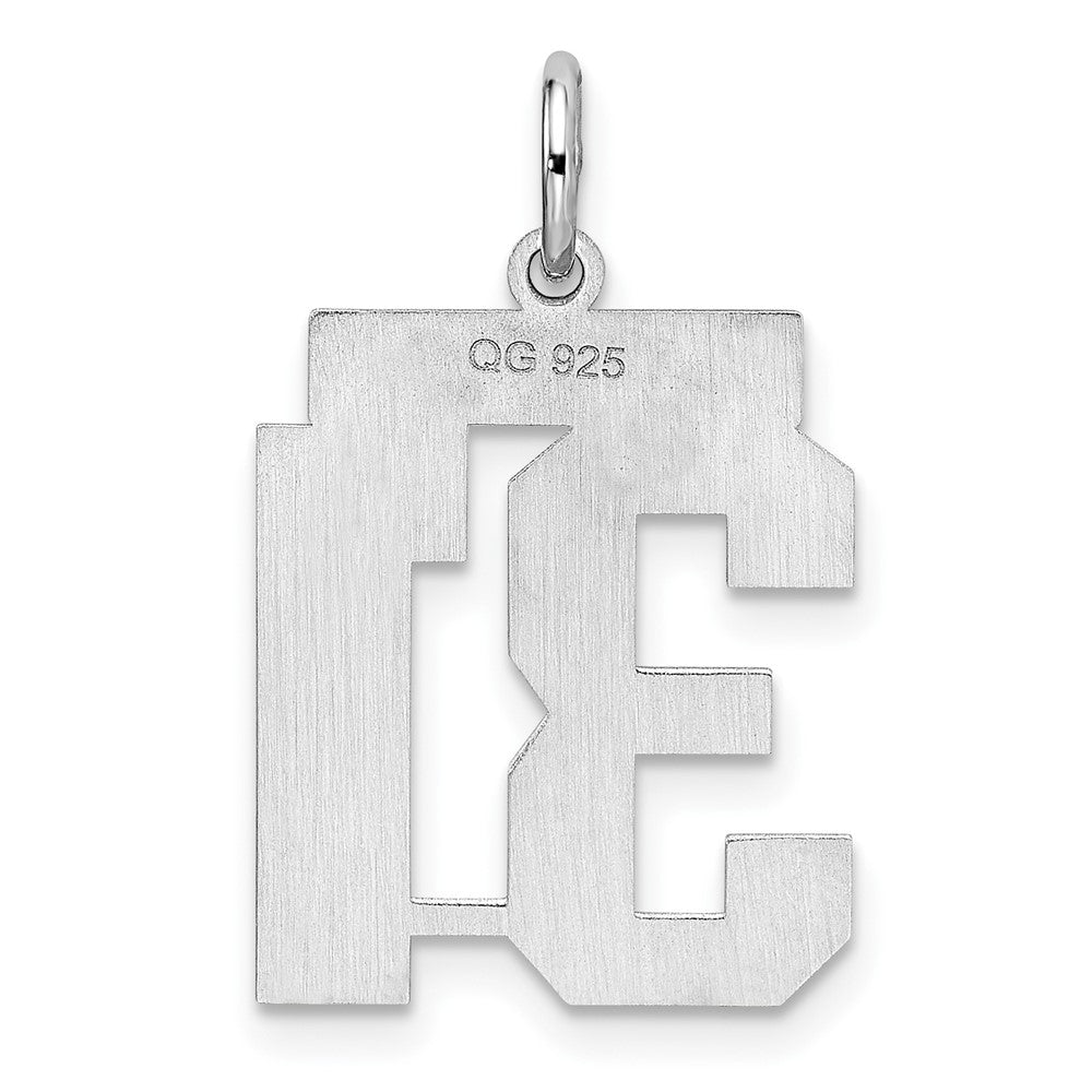 Sterling Silver/Rhodium-plated Polished Number 31 Charm