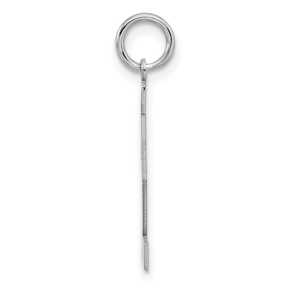 Sterling Silver/Rhodium-plated Polished Number 32 Charm