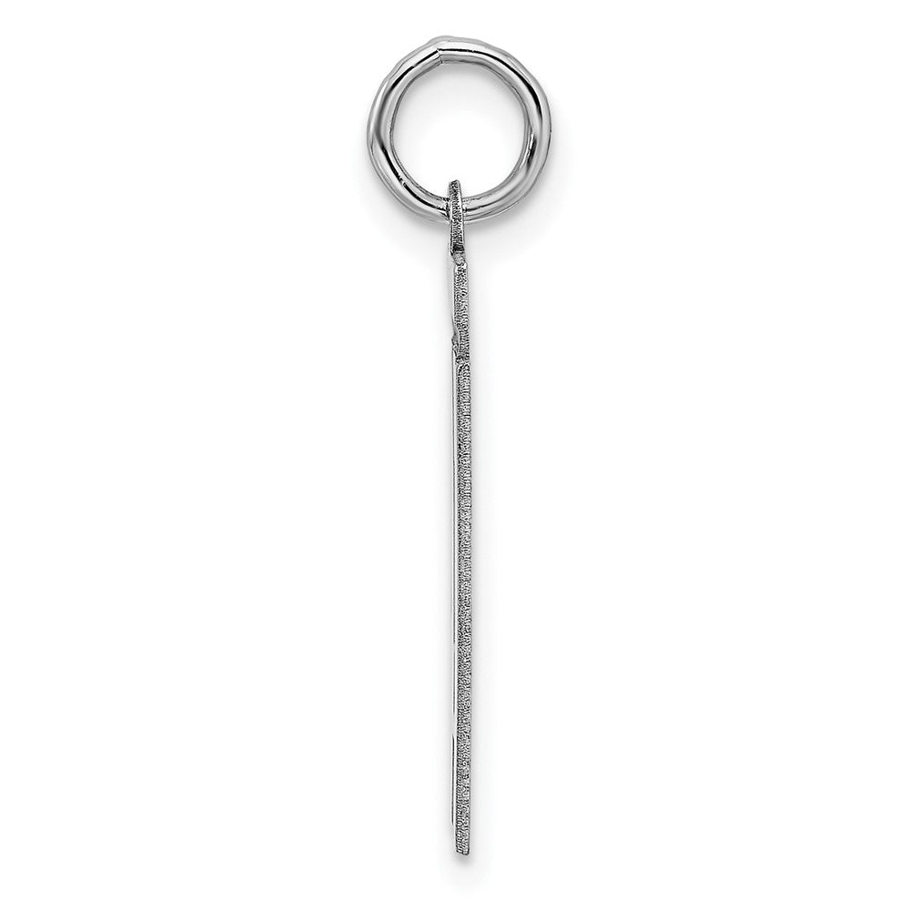 Sterling Silver/Rhodium-plated Polished Number 41 Charm