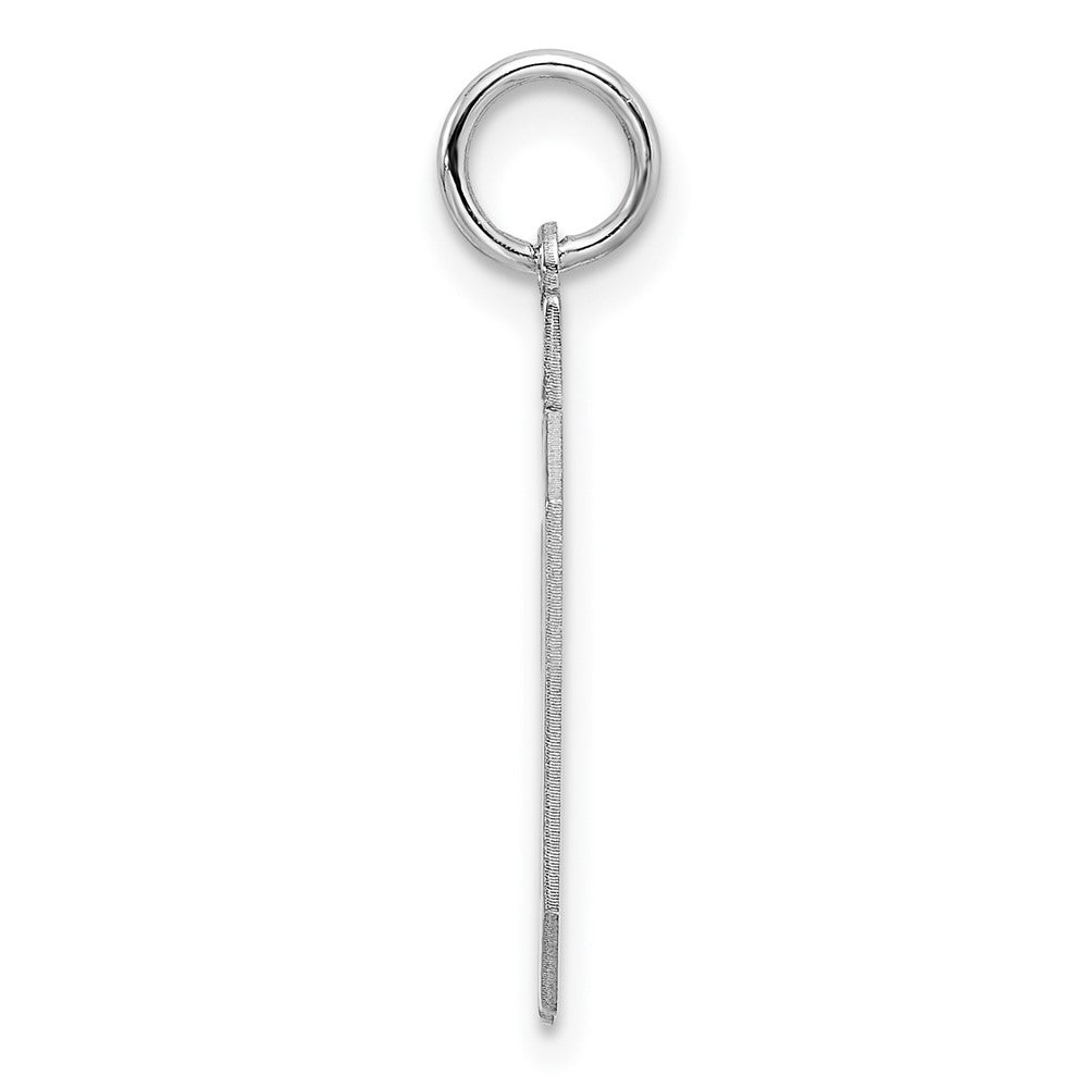 Sterling Silver/Rhodium-plated Polished Number 50 Charm