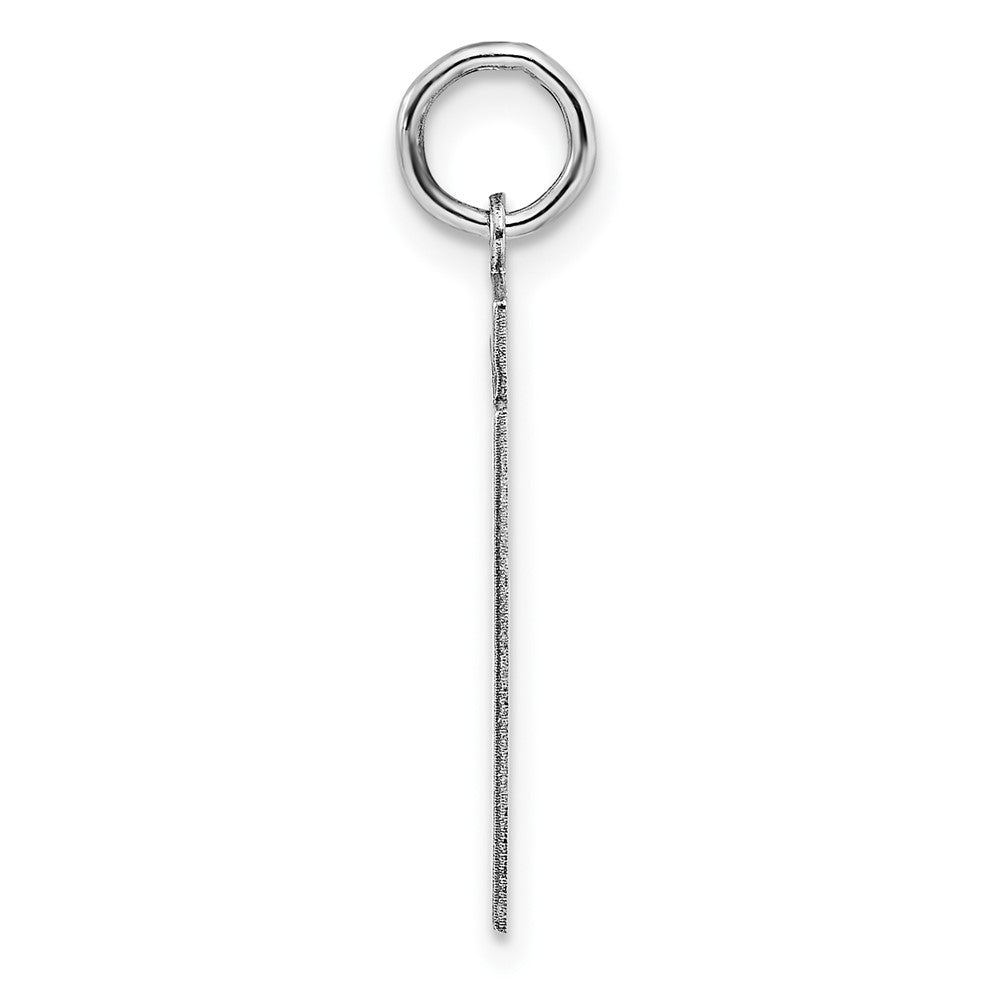 Sterling Silver/Rhodium-plated Polished Number 51 Charm