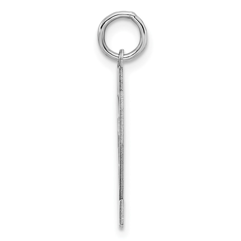 Sterling Silver/Rhodium-plated Polished Number 62 Charm
