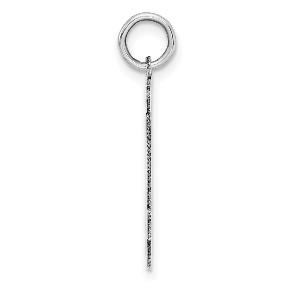 Sterling Silver/Rhodium-plated Polished Number 64 Charm