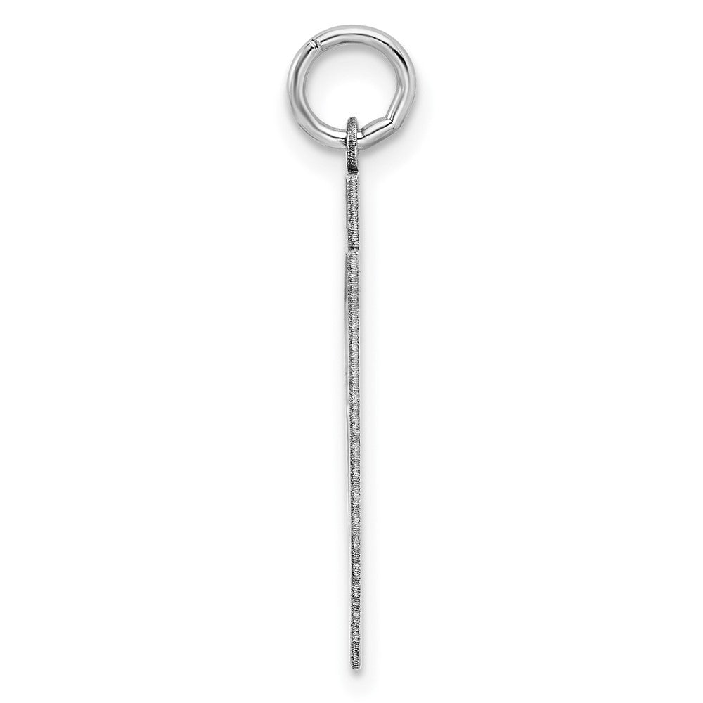 Sterling Silver/Rhodium-plated Polished Number 67 Charm