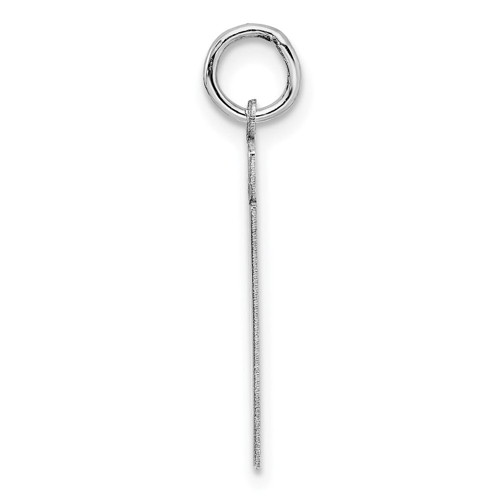 Sterling Silver/Rhodium-plated Polished Number 81 Charm