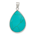 Sterling Silver Teardrop Turquoise Pendant