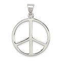 Sterling Silver Peace Symbol Pendant