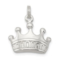 Sterling Silver Polished Crown Charm