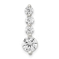 Sterling Silver Polished CZ Pendant