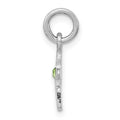 Sterling Silver RH-pltd Aug Lt Green Preciosca Crystal Cross Penda