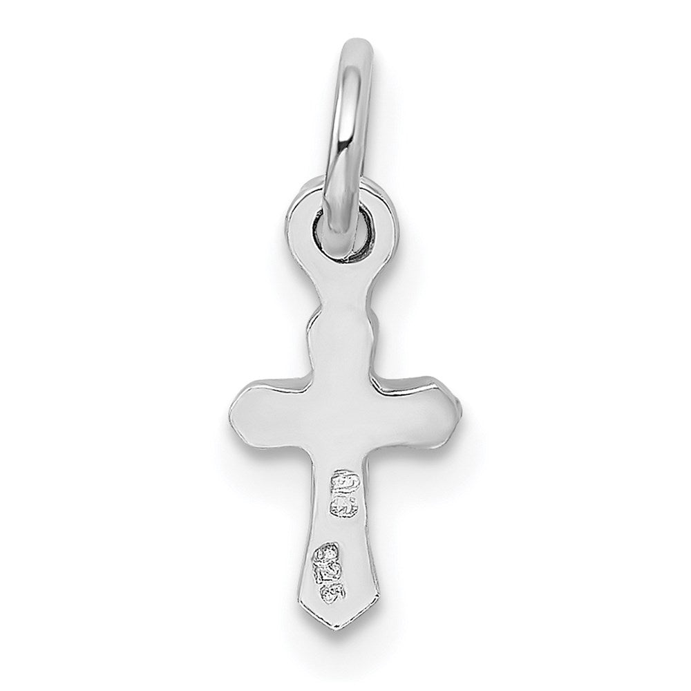 Sterling Silver RH-pltd June Preciosca Crystal Cross Pendant