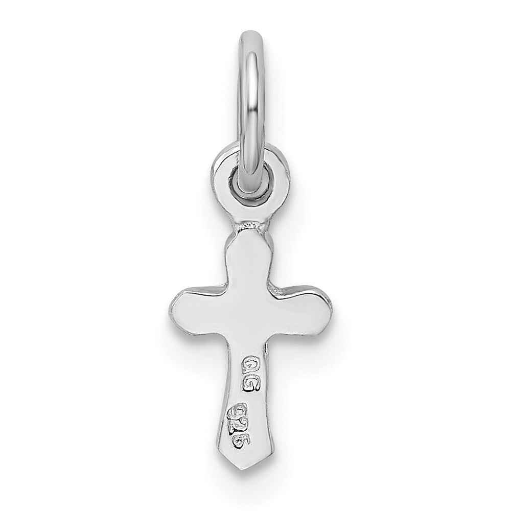 Sterling Silver RH-pltd May Green Preciosca Crystal Cross Pendant