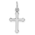 Sterling Silver Rhodium-plated Polished Cross Pendant