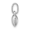 Sterling Silver Rhodium-plated Polished Petite Heart Pendant