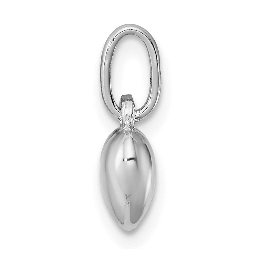 Sterling Silver Rhodium-plated Polished Petite Heart Pendant
