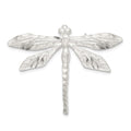 Sterling Silver Satin Finish Diamond Cut Dragon Fly Pin