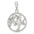 Sterling Silver Polished Tree Pendant
