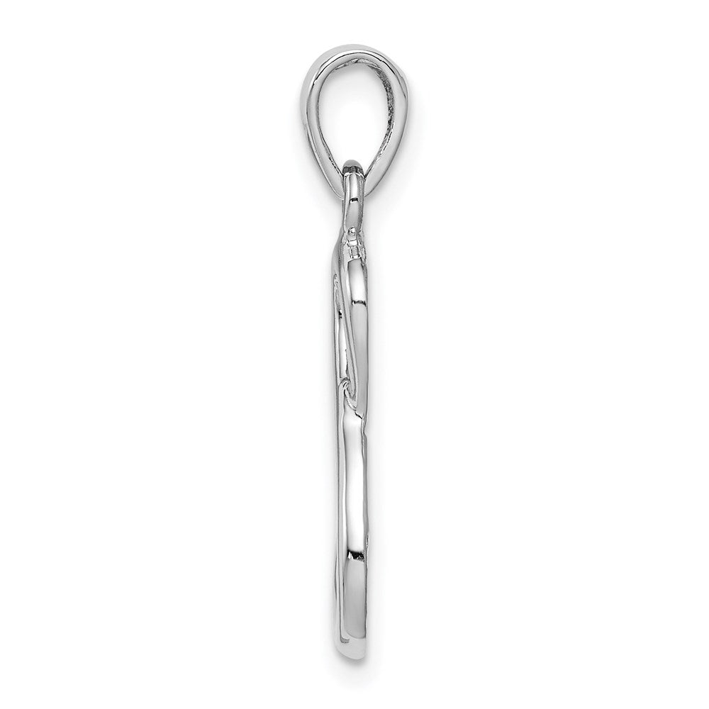 Sterling Silver Rhodium-plated & Gold-tone Cross Infinity Pendant