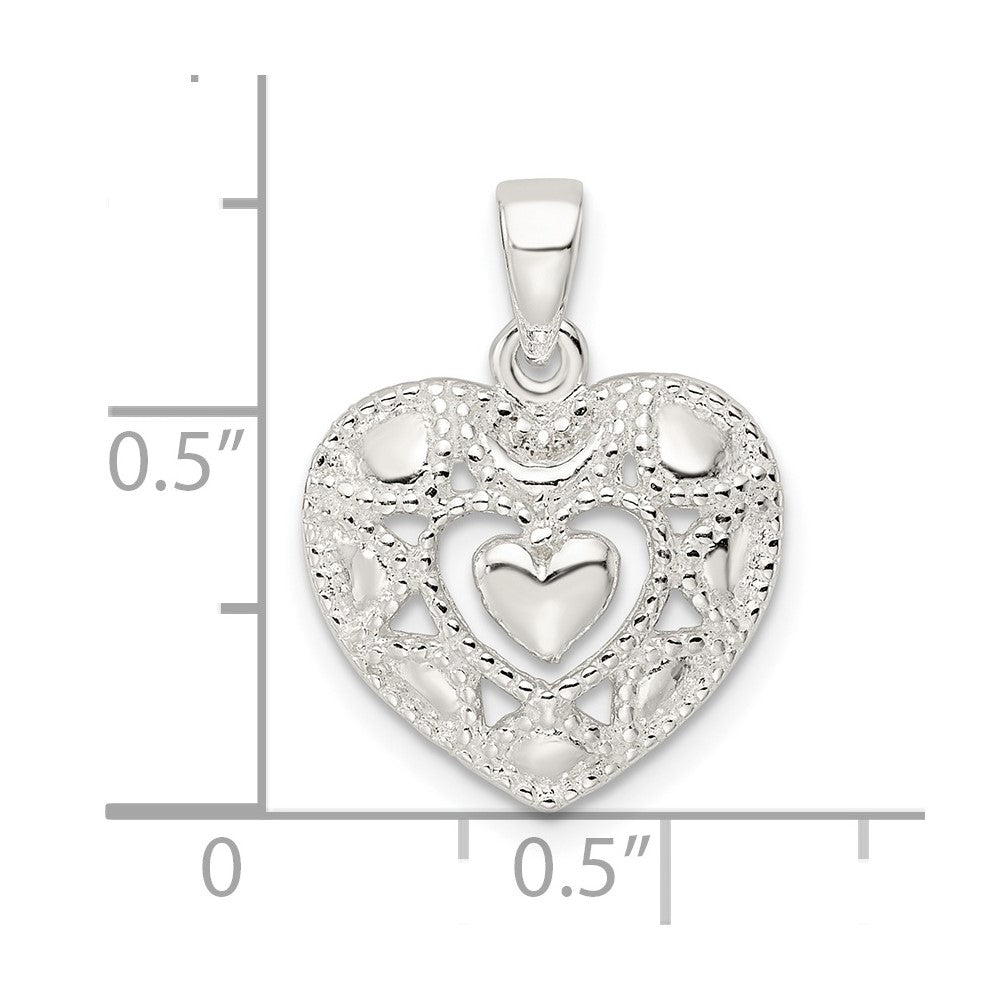 Sterling Silver Polished Heart Pendant