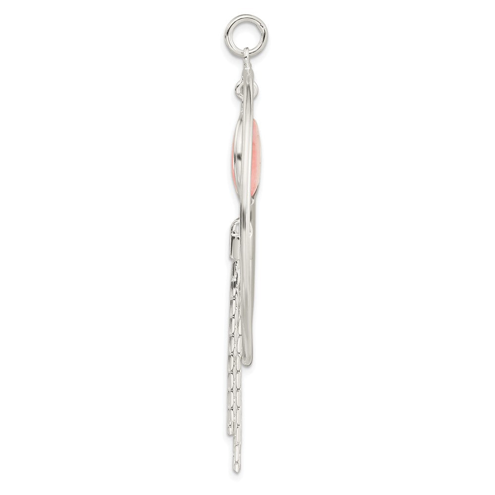 Sterling Silver Polished Dyed Agate Fancy Dangle Pendant