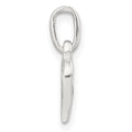 Sterling Silver & Rose gold-plated Polished Open Hearts Pendant
