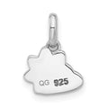 Sterling Silver Rhodium-plated Enameled Sun & Cloud Children's Pendant