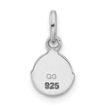 Sterling Silver Rhodium-plated Enameled Chick in Egg Petite Pendant