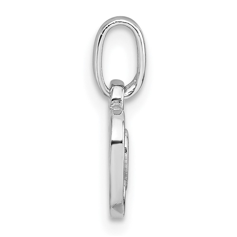 Sterling Silver Rhodium-plated Polished Enamel Triple Heart Pendant