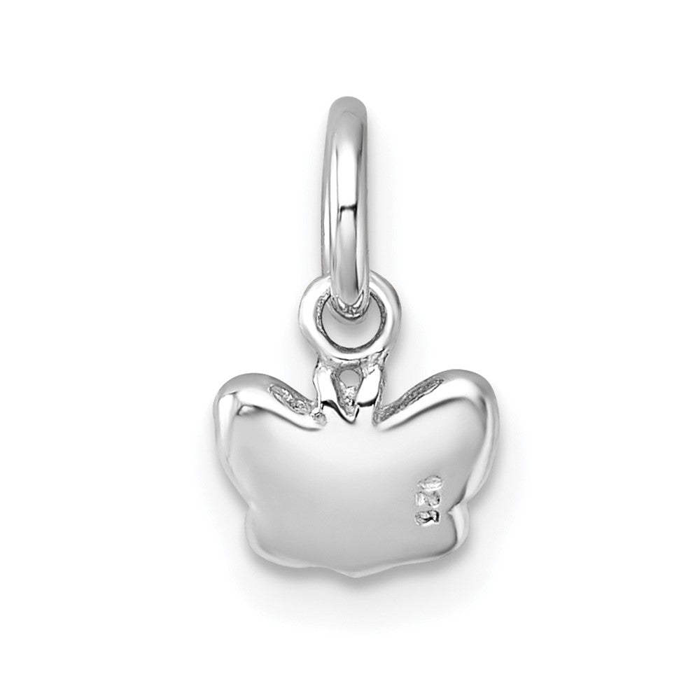 Sterling Silver Madi K RH-plated Enamel Pink Petite ButterflyPendant