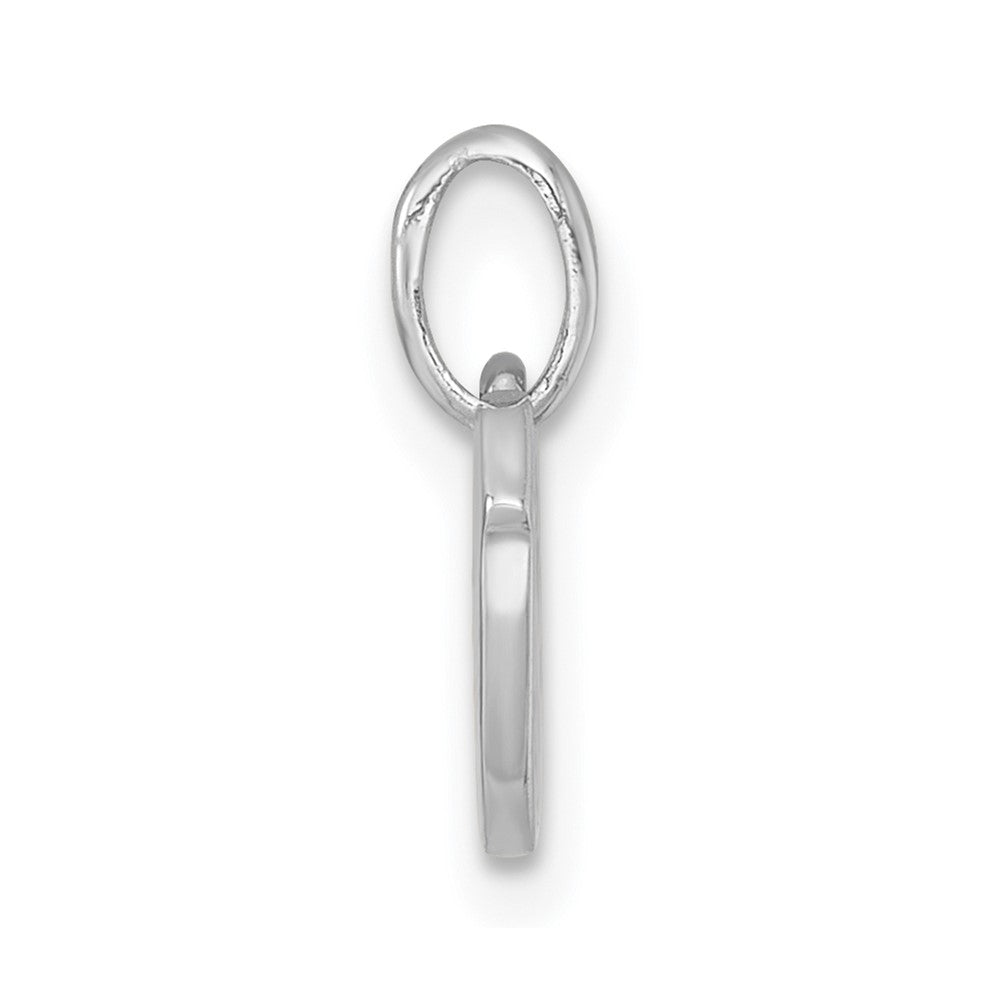 Sterling Silver RH-plated Polished Enamel Heart And Moon Pendant