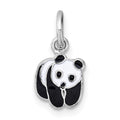 SS Madi K RH-plated Enamel Black And White Panda Pendant