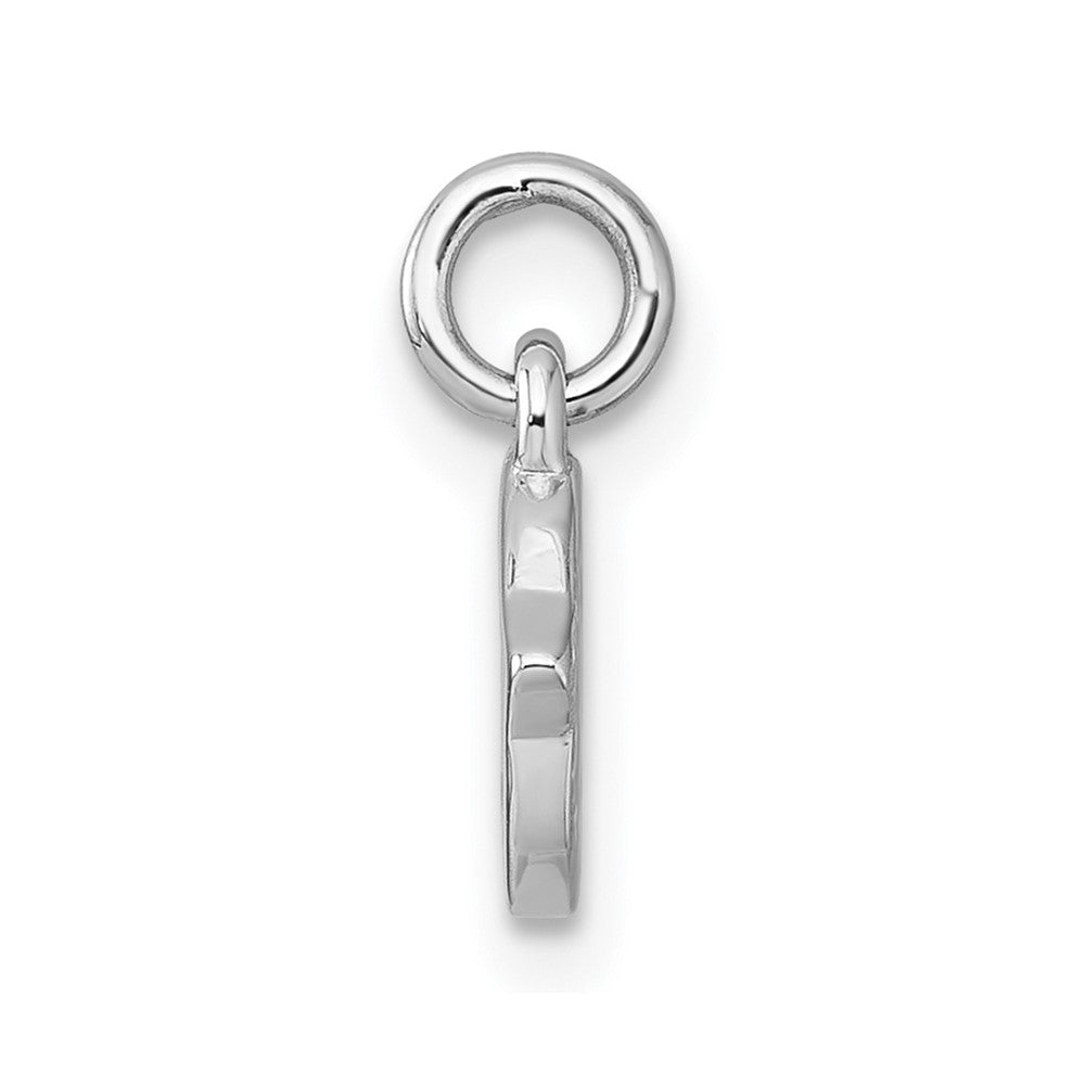 Sterling Silver Rhodium-plated Brushed Bird Pendant