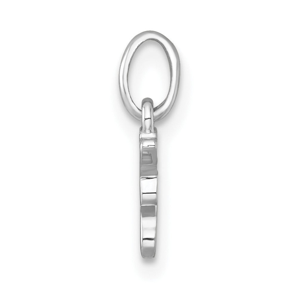 Sterling Silver Rhodium-plated Enamel Unicorn Head Pendant