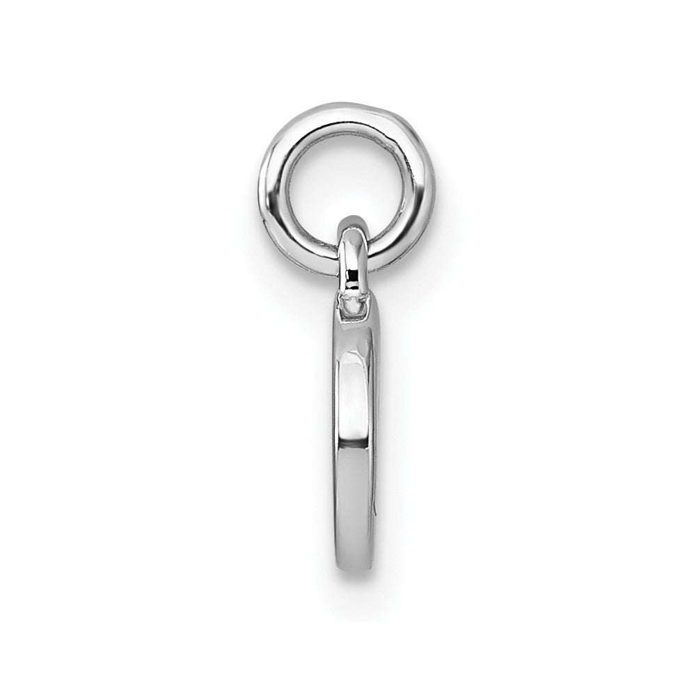 Sterling Silver Rhodium-plated Polished Whale Pendant