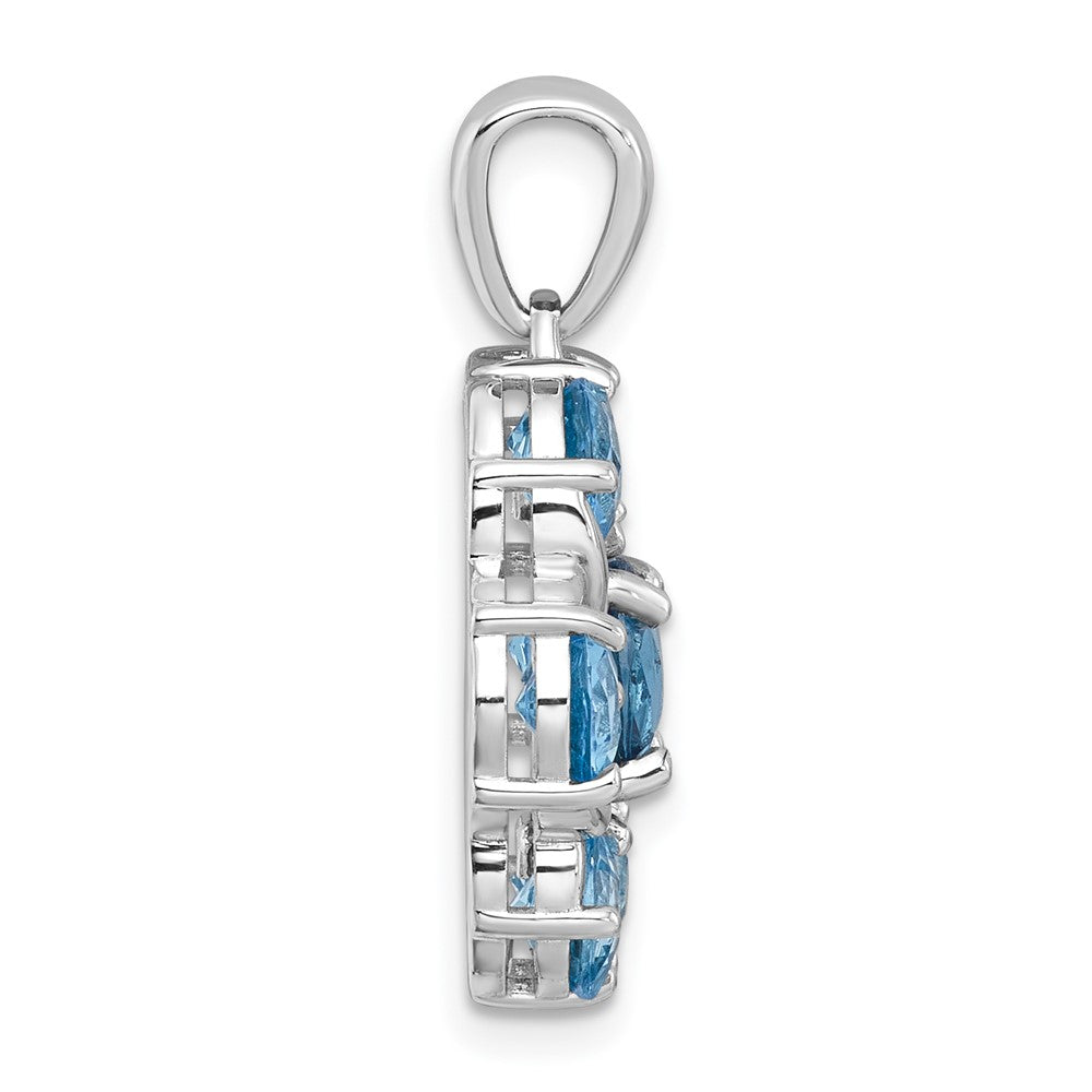 SS RH-pltd Polished London BT/Light Swiss BT Flower Pendant
