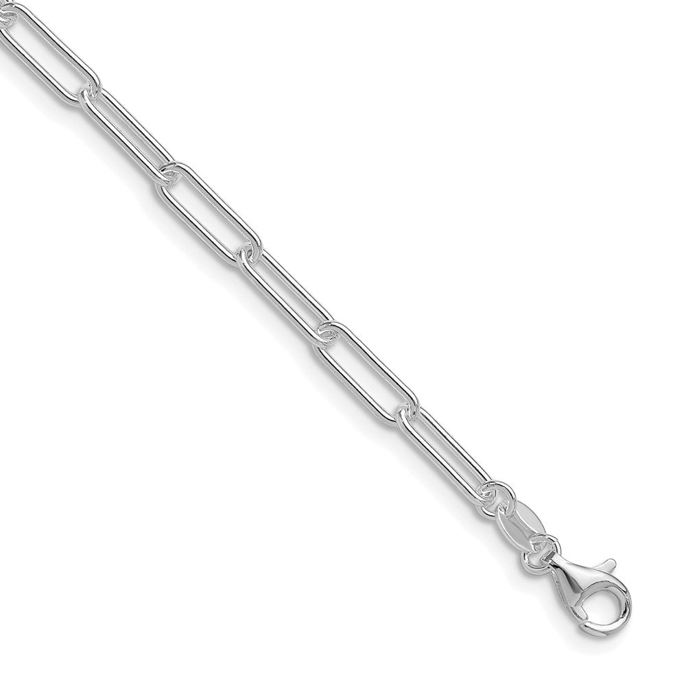 Sterling Silver Rhodium-plated Polished 3.5mm Paperclip Chain