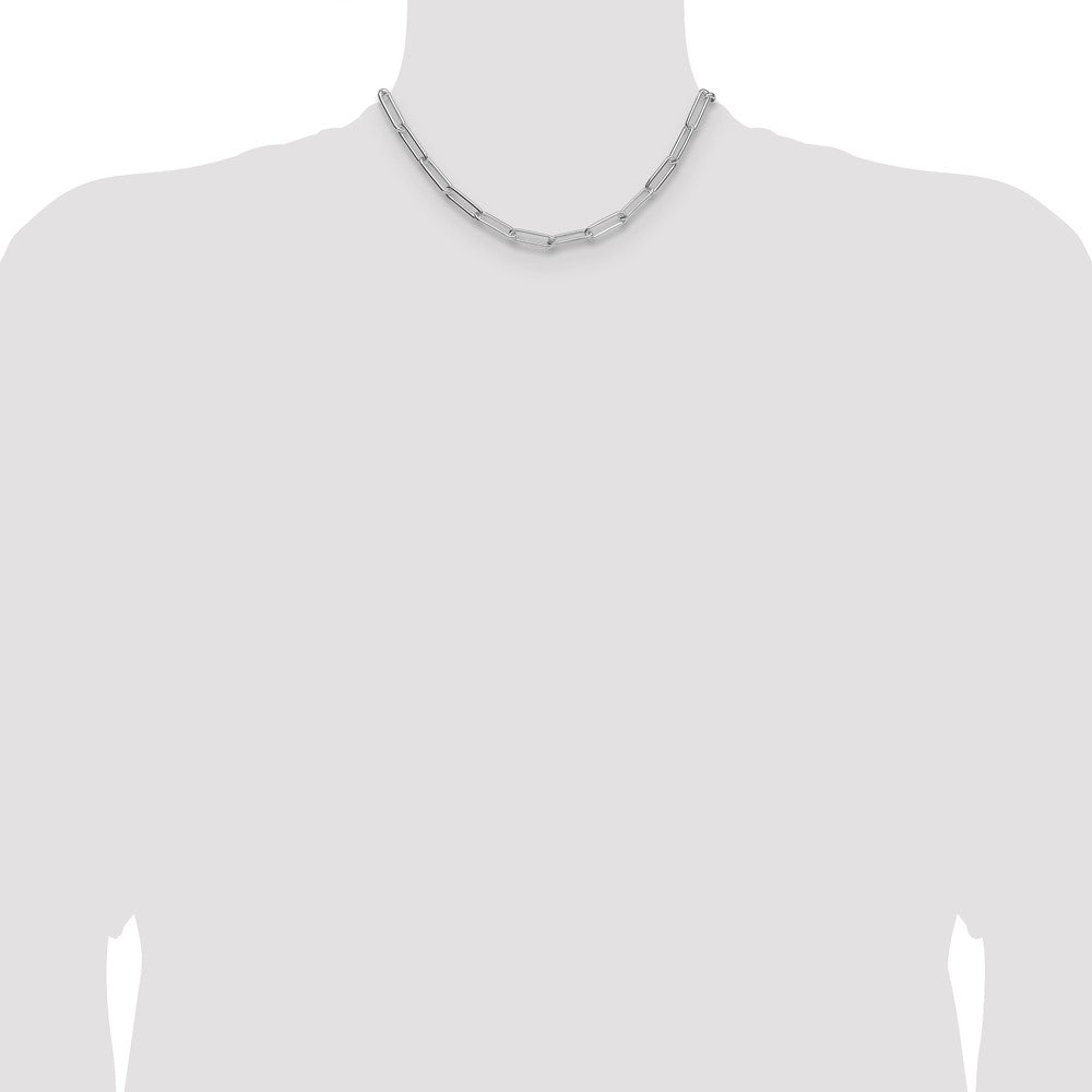 Sterling Silver Polished 6.5mm Paperclip Chain