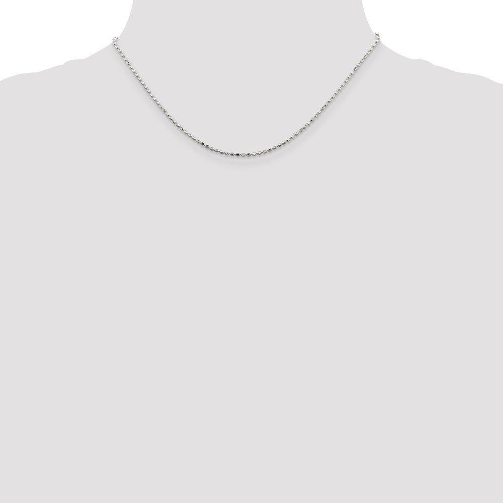 Sterling Silver 1.5mm Fancy Beaded Chain