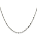 Sterling Silver 2.75mm Diamond-cut Forzantine Cable Chain