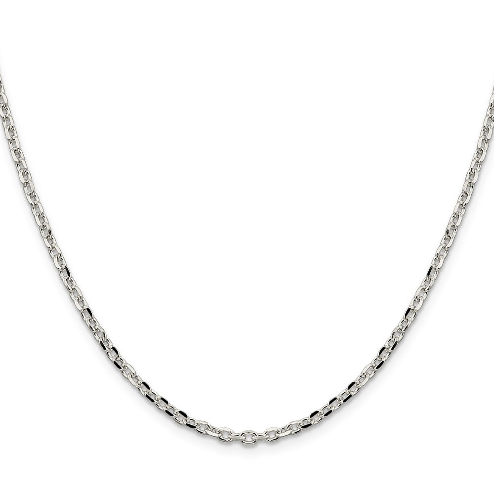 Sterling Silver 2.75mm Diamond-cut Forzantine Cable Chain
