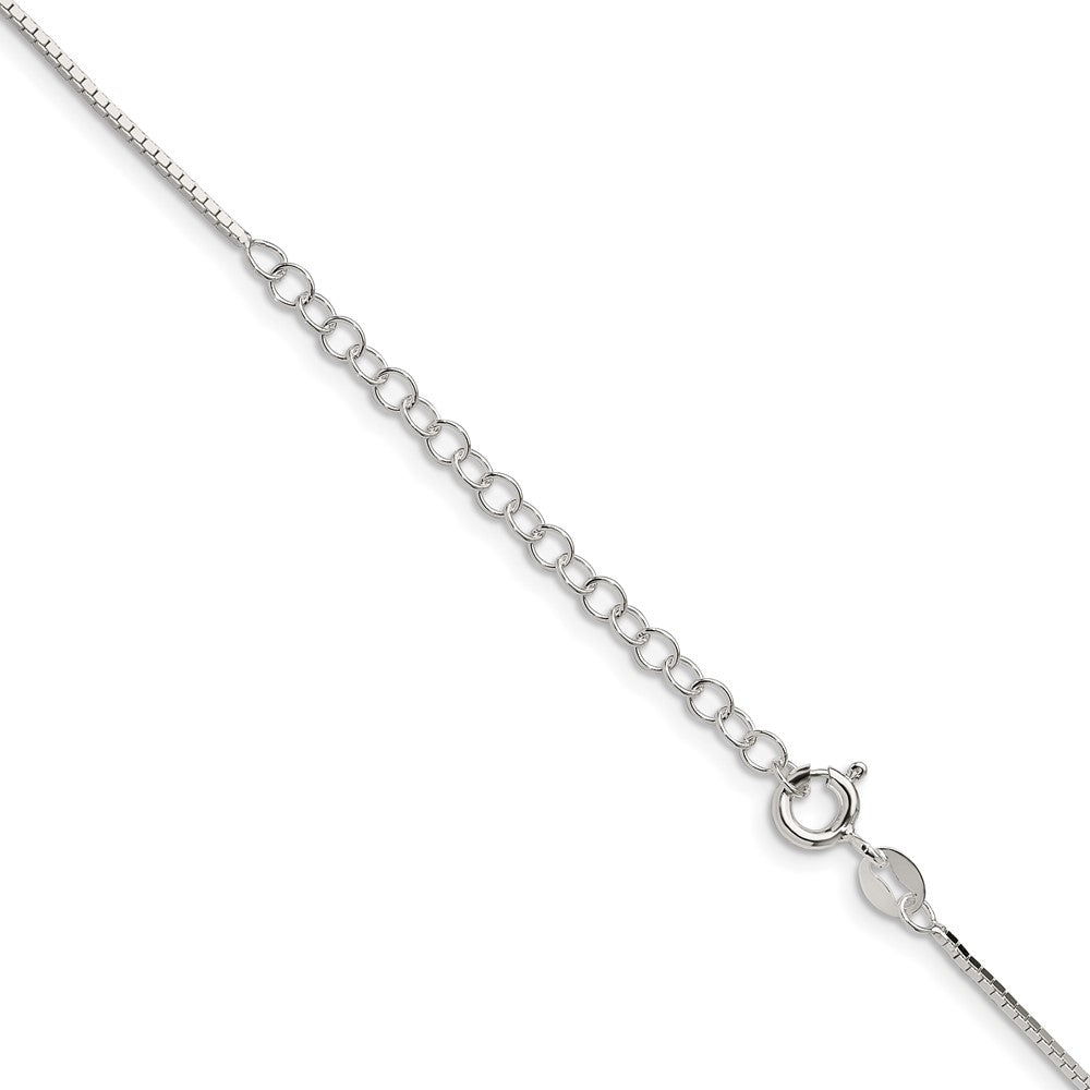 Sterling Silver 1mm Mirror Box Chain w/2in ext.