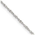 Sterling Silver 1mm Twisted Serpentine Chain