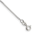 Sterling Silver 1mm Open Elongated Link Curb Chain