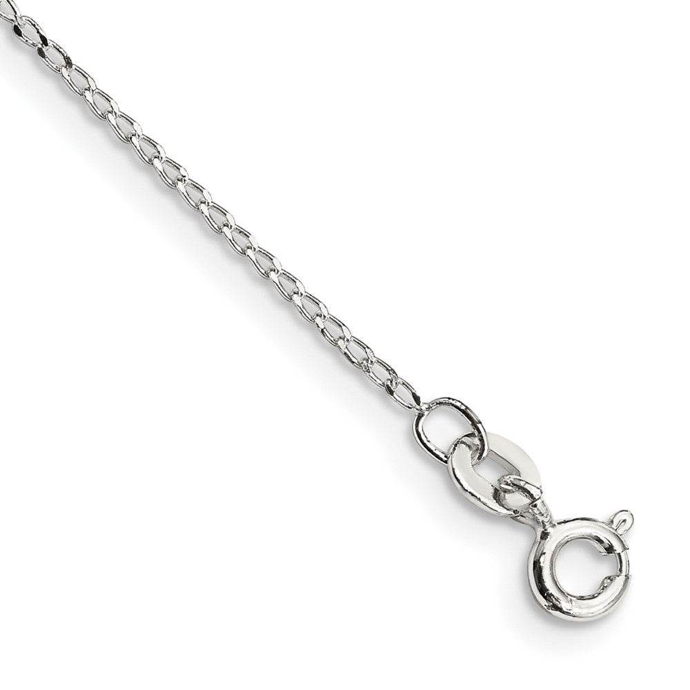 Sterling Silver 1mm Open Elongated Link Curb Chain
