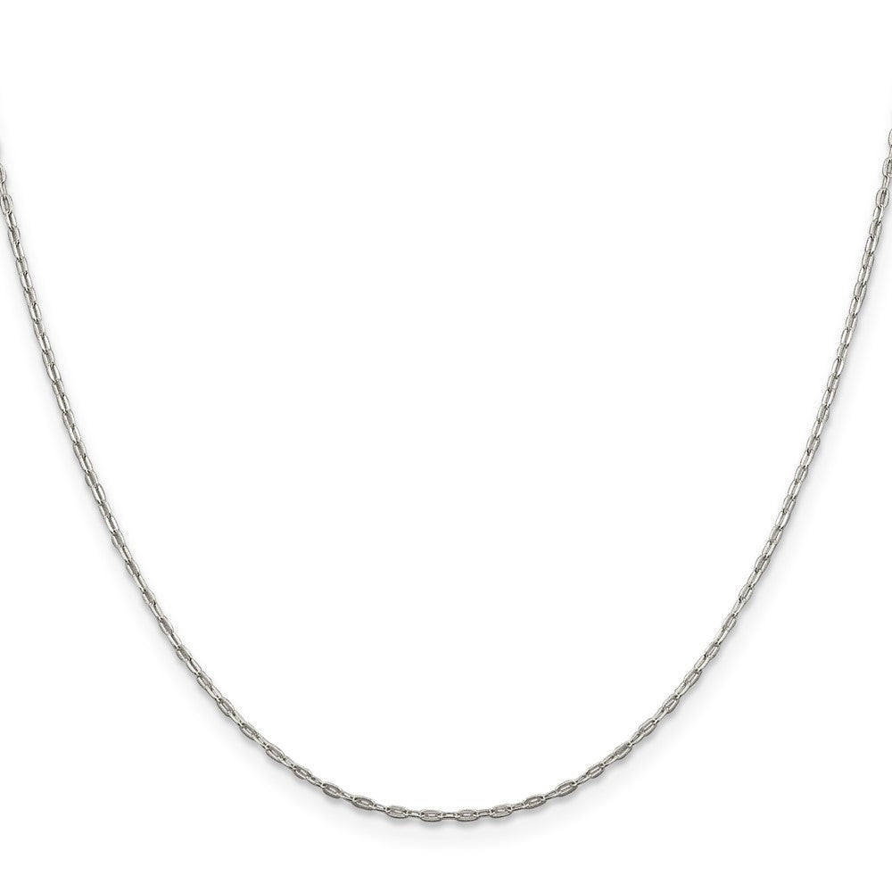 Sterling Silver 1.4mm Flat Oval Cable Chain w/ ext.