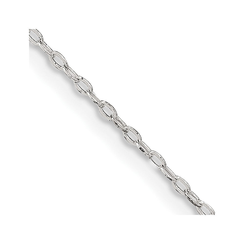 Sterling Silver 1.4mm Flat Oval Cable Chain w/ ext.