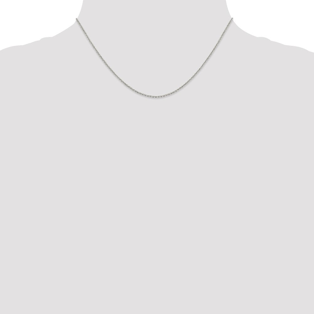 Sterling Silver 1.25mm Diamond-cut Forzantine Cable Chain