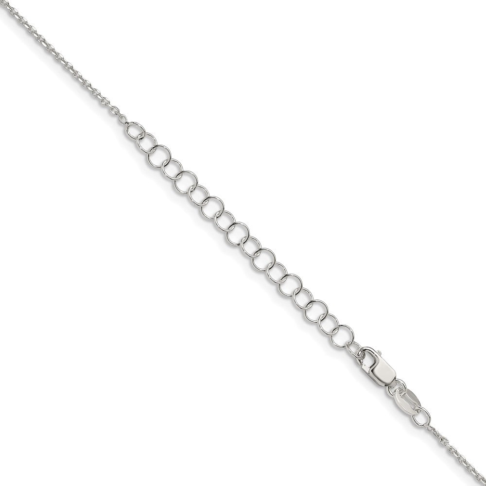 Sterling Silver 1.25mm Diamond-cut Forzantine Cable Chain w/ ext.